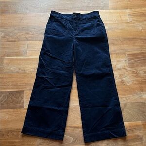 LOFT Women’s Dark Blue “Palmer Wide-Leg” Velvet Pants